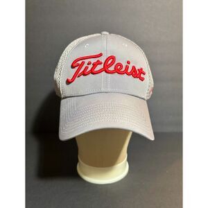 Titleist Pro V1 Golf Hat Gray Mesh Back Red Logo Fitted L/XL Cap